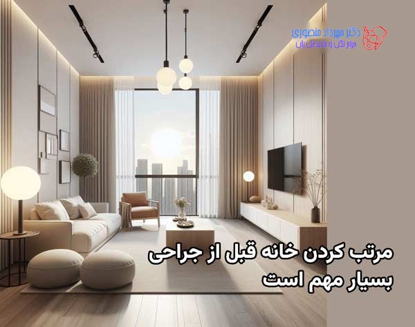 مرتب کردن خانه قبل از جراحی تعویض مفصل